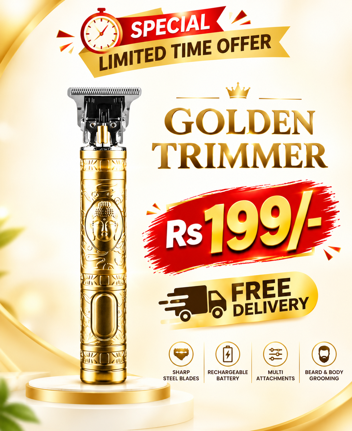 GOLDEN TRIMMER  Rs 199/-